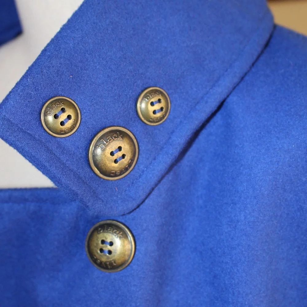Black Rivet Blue Double-Breasted Jacket - Picture 6 of 12